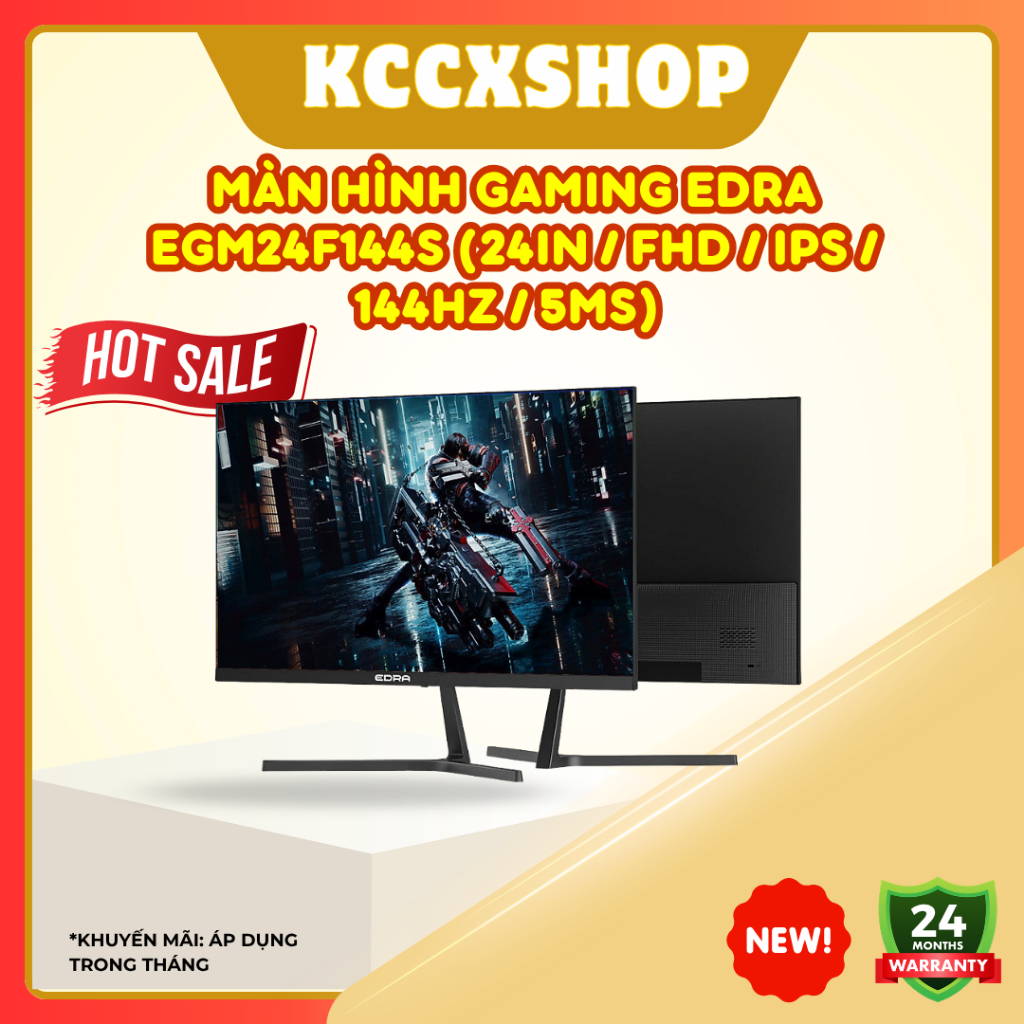[Hỏa Tốc] Màn hình Gaming EDRA EGM24F144S 144Hz, EGM24F120S 120Hz 24 inch Full HD - Chuyên game, làm