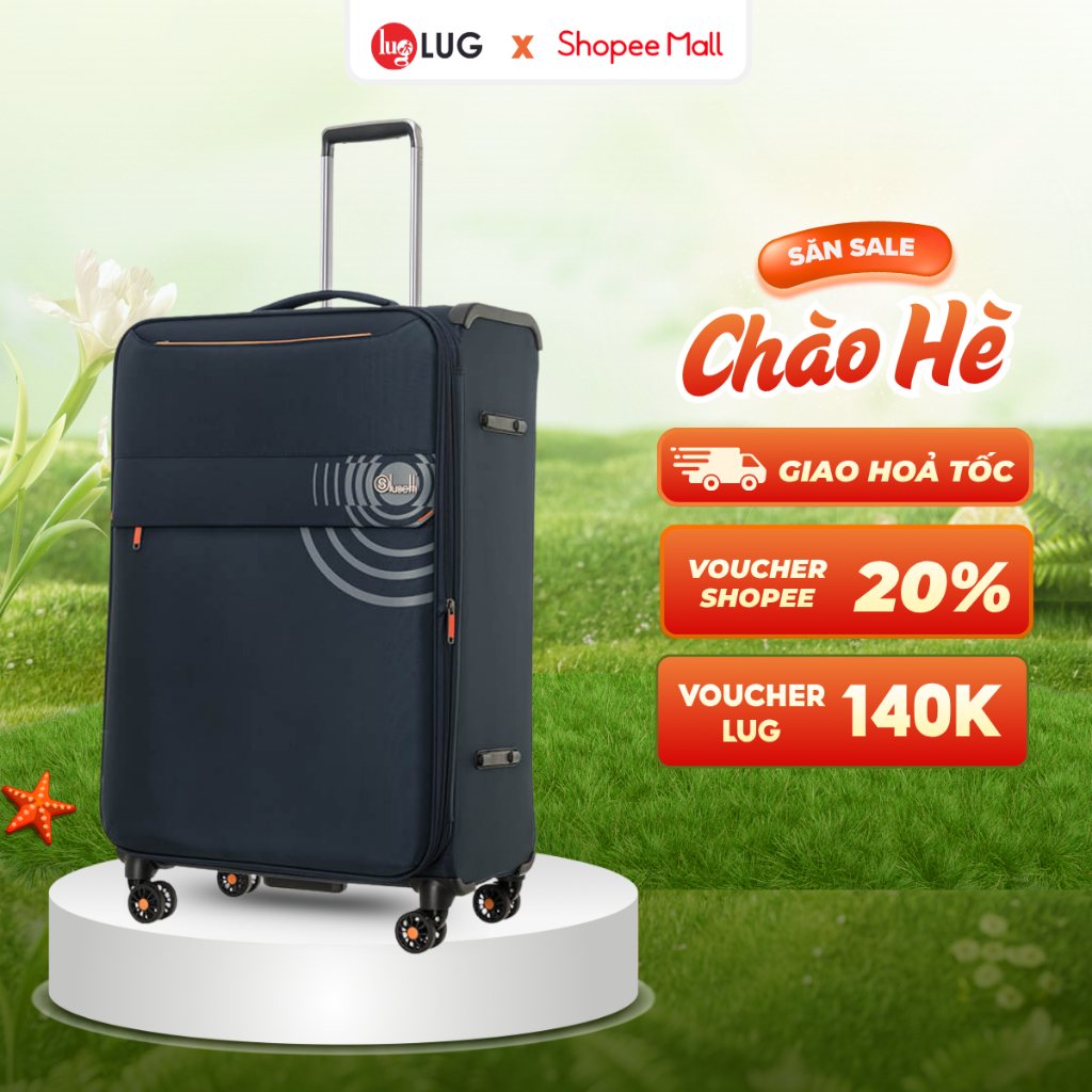 Vali Du Lịch Lug Lusetti LS8090 Size20/Size24/Size28, Chất liệu Nylon 840D Chống Thấm Nước, Khóa TSA