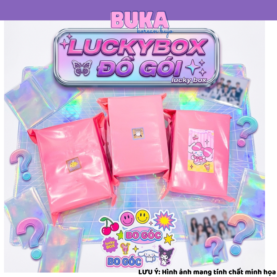 (Đọc kĩ mô tả) Lucky Box đồ đóng gói Buka đồ gói card, sleeve, túi bóng kính, toploader... ngẫu nhiê