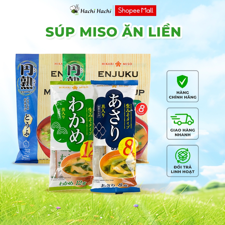 Súp Miso ăn liền Hikari Miso nhiều vị  - Hachi Hachi Japan Shop