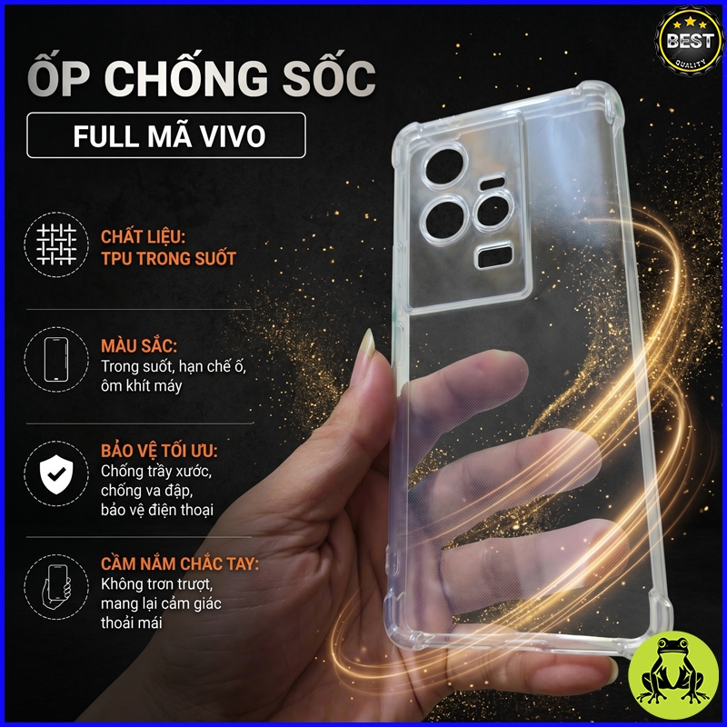 Ốp lưng chống sốc Vivo iQoo 9 10 11 12 13 Z9, Neo 10.., Y29, Y39, Y300 hạn chế ố, trong suốt dẻo G 4