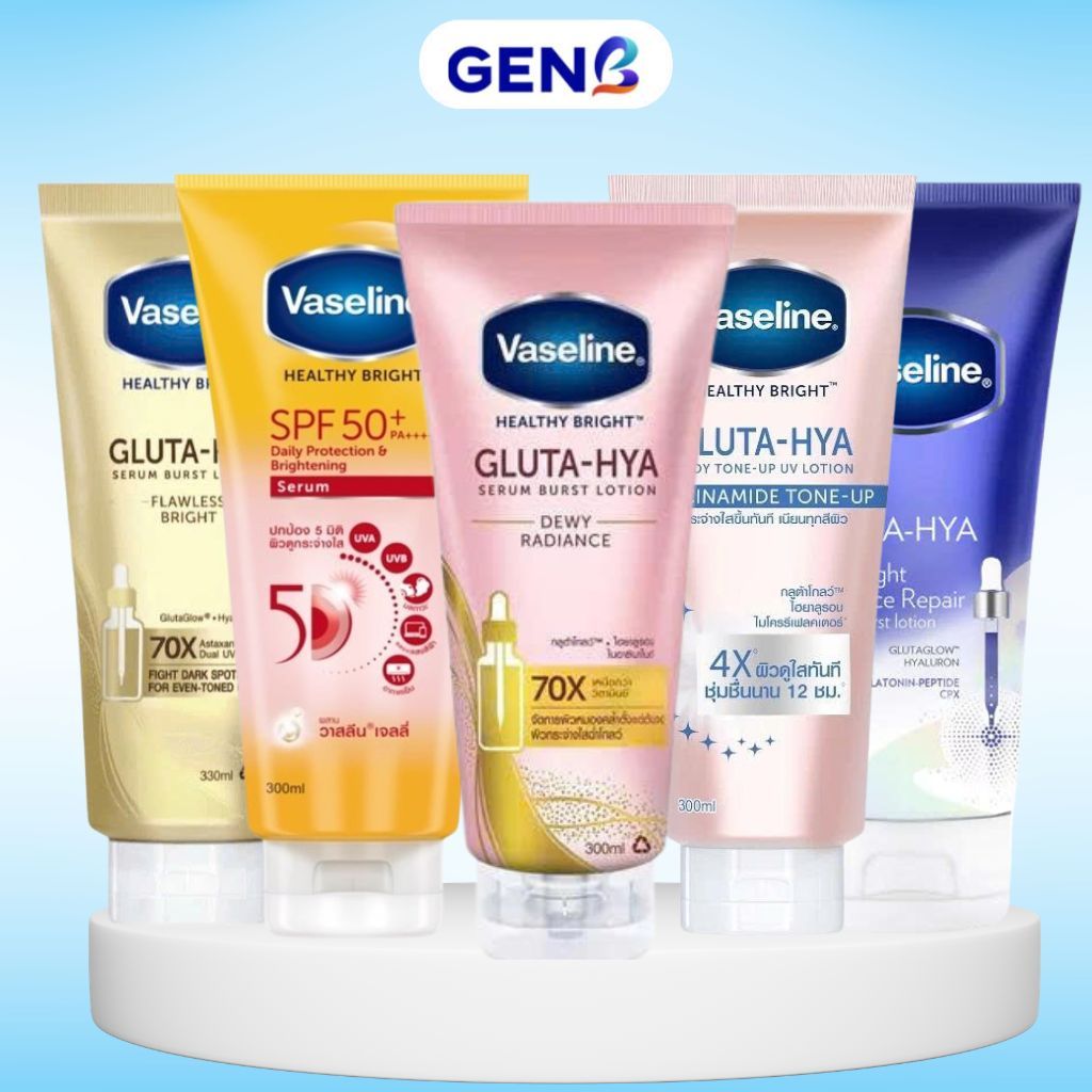 Sữa dưỡng thể Vaseline Trắng Da Ban Ngày, Ban Đêm 70ml/330/300 -Serum Vaseline 4x Dưỡng Ẩm 10x Chống