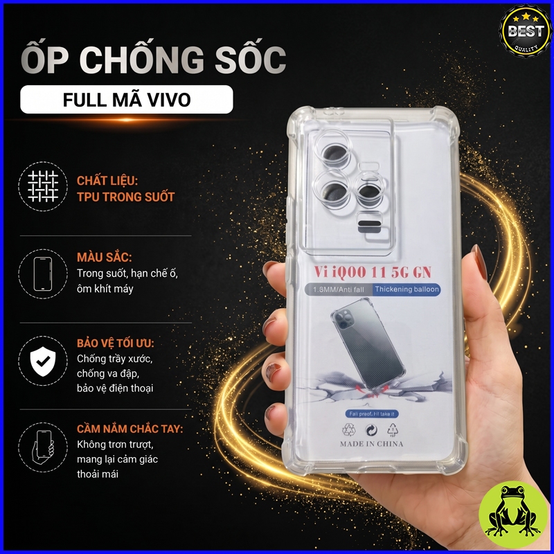 Ốp lưng chống sốc Vivo Z10 turbo 5G china/ iQoo 10-5G/ iQoo 10 Pro-5G ... hạn chế ố, dẻo G 4 góc