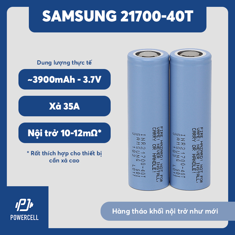 [Mua nhiều giảm giá] Samsung 21700 40T tháo khối nội trở <12
