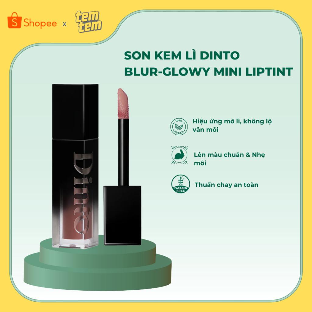Son kem lì DINTO BLUR-GLOWY MINI LIPTINT