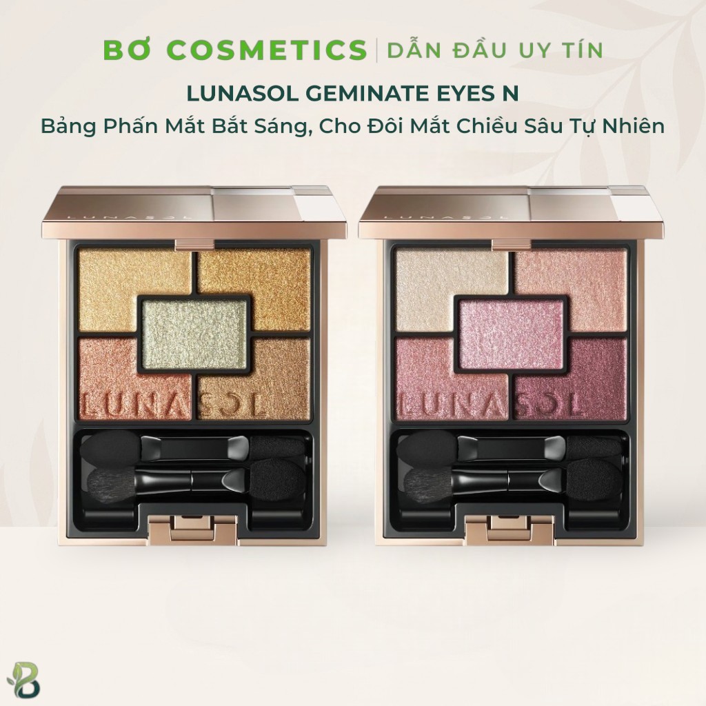 Bảng Phấn Mắt Lunasol Geminate Eyes N Bắt Sáng, Cho Đôi Mắt Chiều Sâu Tự Nhiên - Bơ Cosmetic
