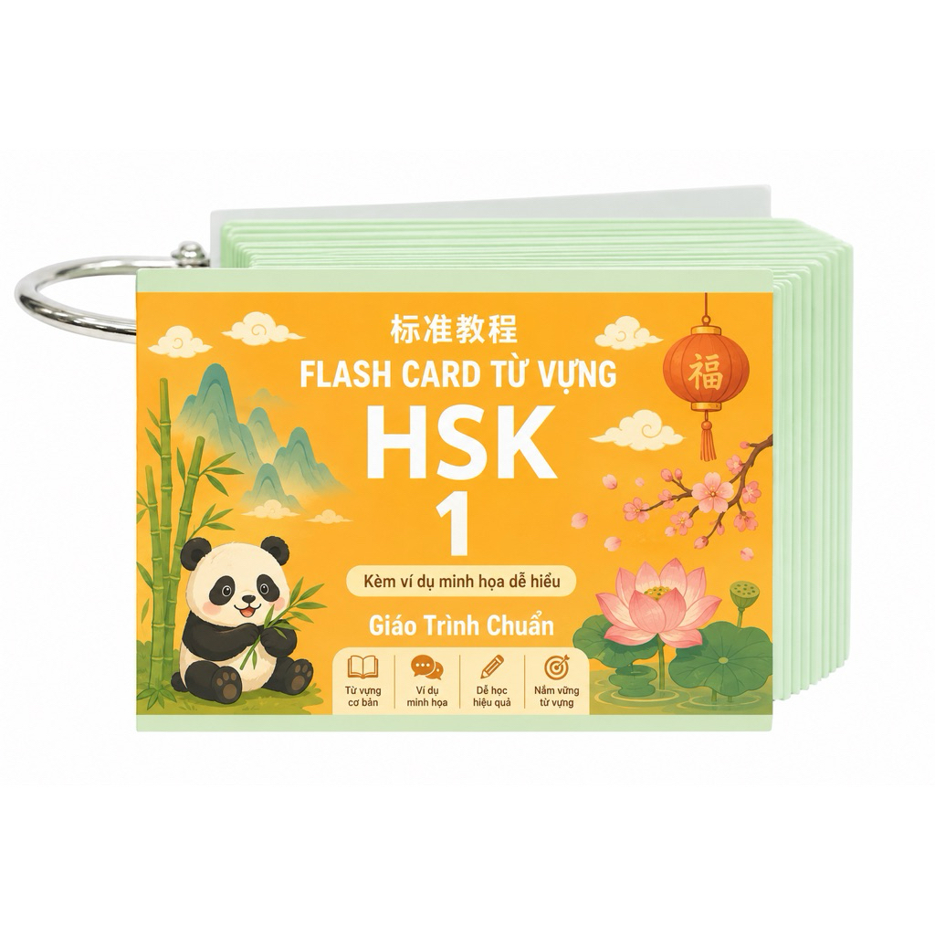 Thẻ Flashcard Từ Vựng Tiếng Trung HSK 1 - Giáo Trình Chuẩn