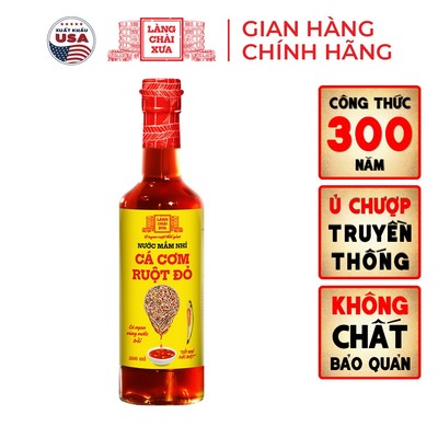 [KF] Nước mắm nhỉ truyền thống cá cơm ruột đỏ Làng Chài Xưa chai thuỷ tinh 500ml