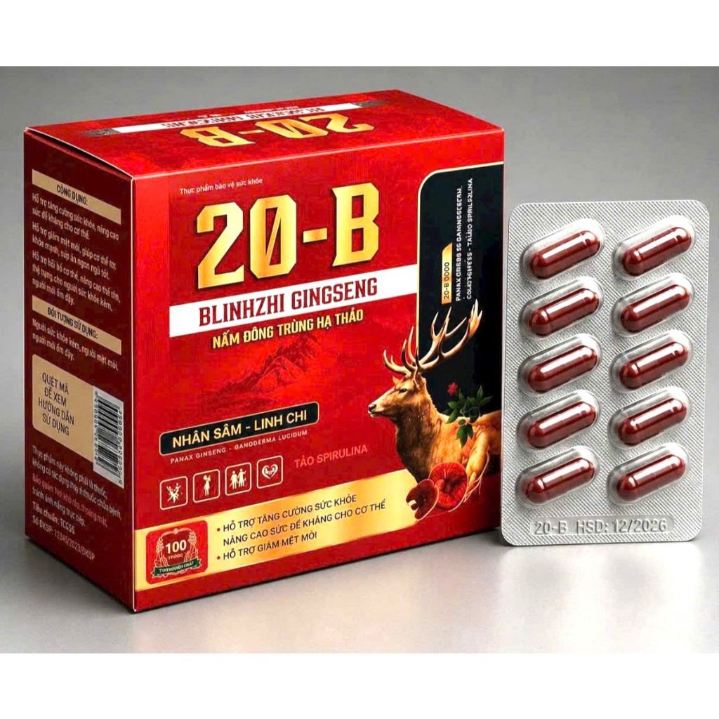 Vitamin 20B Ginseng hỗ trợ ăn ngon miệng ,bồi bổ cơ thể, nâng cao thể trạng