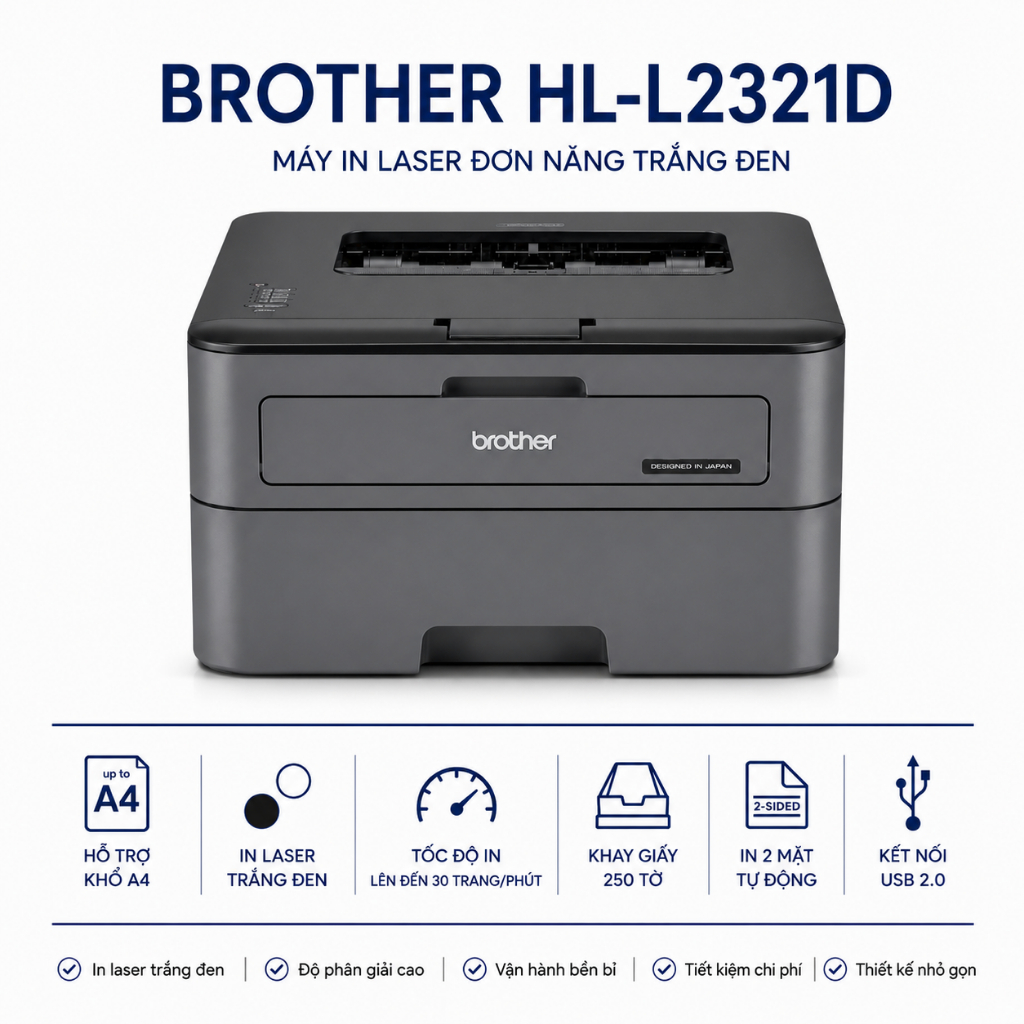 Máy In Laser Đơn Năng Brother HL-L2321D