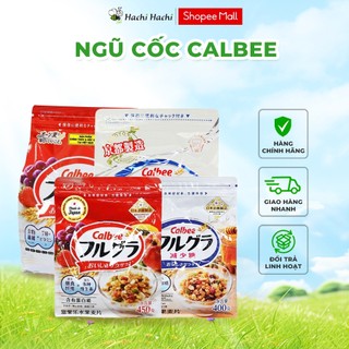 Tpbs: ngũ cốc trái cây calbee bổ sung chất xơ, vitamin 400g / 450g / 600g vị nguyên bản / ít đường