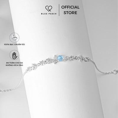 Lắc Tay Bạc 925 Blue Peach Lắc Tay Butterfly V14 - Moonstone - LT1078