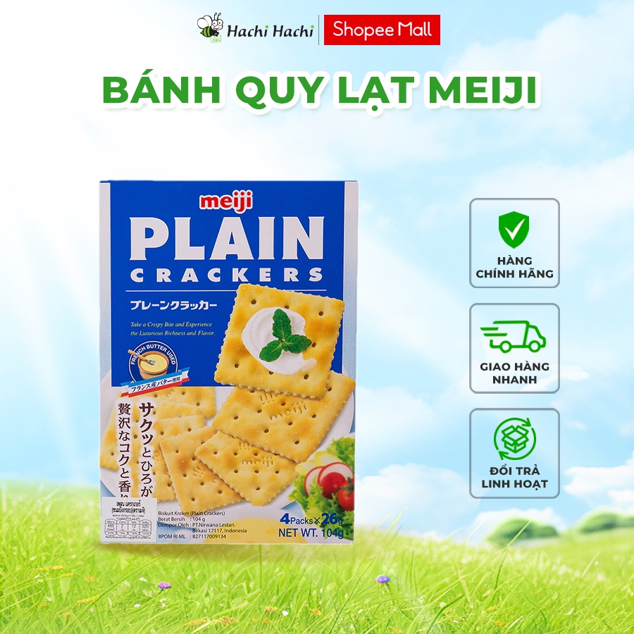 Bánh Meiji plain cracker 104g - Hachi Hachi Japan Shop
