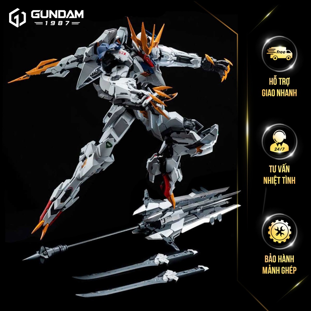 Mô hình lắp ráp Barbatos Lupus Rex Lunavor 1/100 - Kèm đế + Decal nước