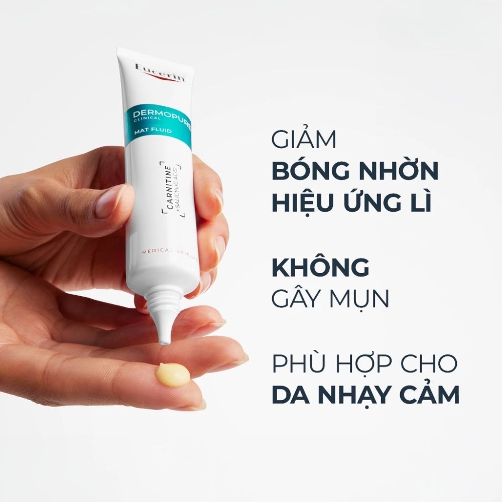 Ảnh 6 của Kem dưỡng Eucerin DermoPure Clinical Mat Fluid giúp dưỡng ẩm giúp kiểm soát nhờn 40ml.