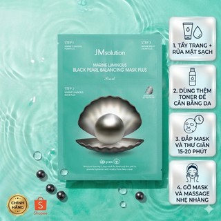 Mặt Nạ JMSolution Ngọc Trai Đen[MIẾNG LẺ]Marine Luminous Black Pearl Balancing Mask Plus Dưỡng Sáng