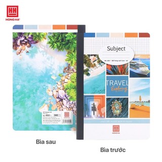 Sổ Hồng Hà A4 300 Trang Subject 4551, Sổ Caro 300 Trang Văn Phòng Phẩm Sao Mai