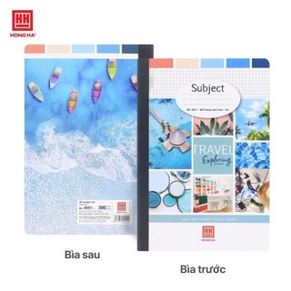 Sổ Hồng Hà A4 300 Trang Subject 4551, Sổ Caro 300 Trang Văn Phòng Phẩm Sao Mai