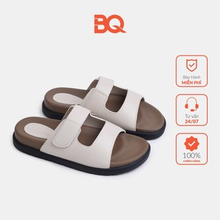 Dép nữ hai quai ngang khóa dán đế bằng thời trang năng động BQ DEW0165