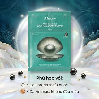 Mặt Nạ JMSolution Ngọc Trai Đen[MIẾNG LẺ]Marine Luminous Black Pearl Balancing Mask Plus Dưỡng Sáng