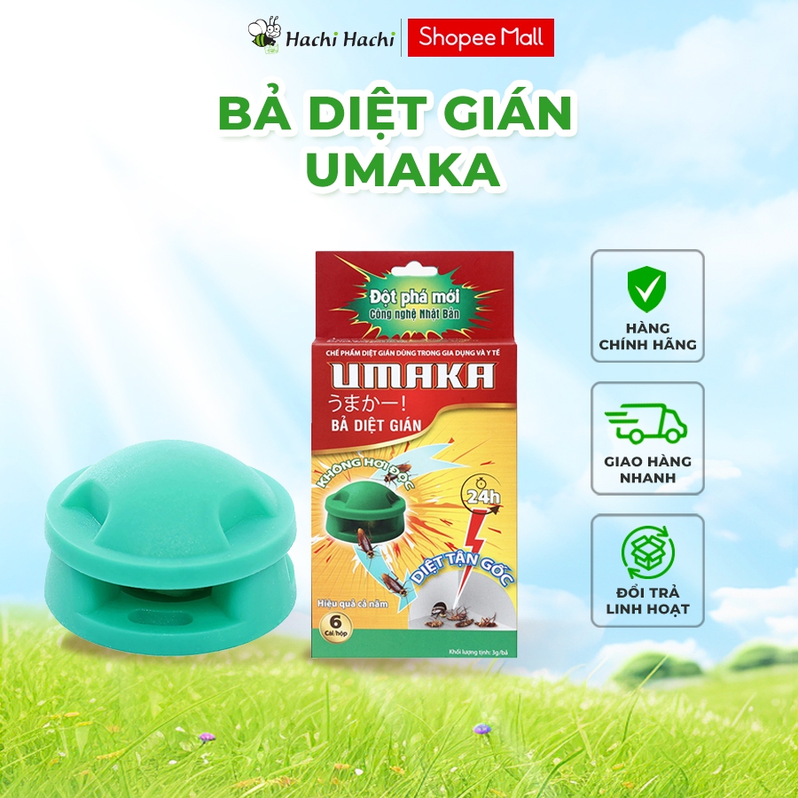 Bả diệt gián Umaka hộp 6 viên - Hachi Hachi Japan Shop