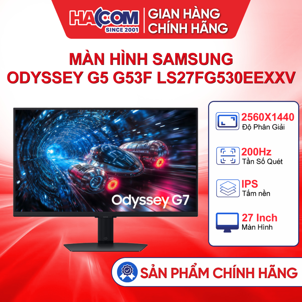 Màn Hình Samsung Odyssey G70F/G50SF/G53F (27inch/UHD/QLED/QHD/IPS/180-360Hz/0.03/1ms) - BH 24 Tháng