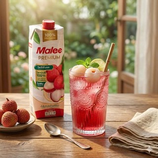 Nước Ép Hỗn Hợp Vải Với Lê Và Nước Dừa Malee Premium 1L - Nhập Khẩu Thái Lan