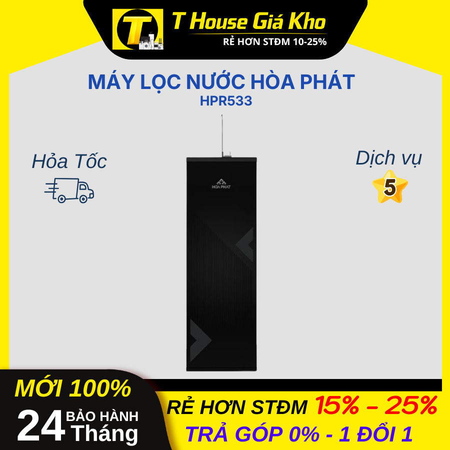 [Chỉ Giao HCM Cũ] Máy Lọc Nước RO Hòa Phát HPR533 10 Lõi Hiện Đại Bền Bỉ BH Hãng 24 Tháng