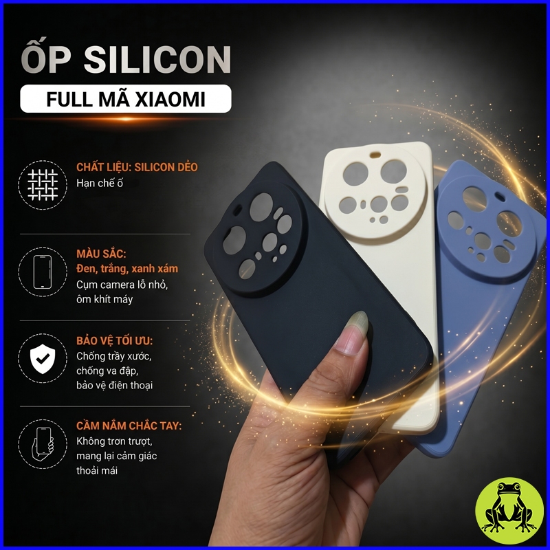 Ốp lưng silicon Xiaomi Mi 15/ Mi 15s Pro/ Mi 15 Pro/ Mi 15 Ultra ...  ôm khít máy cầm chắc chắn