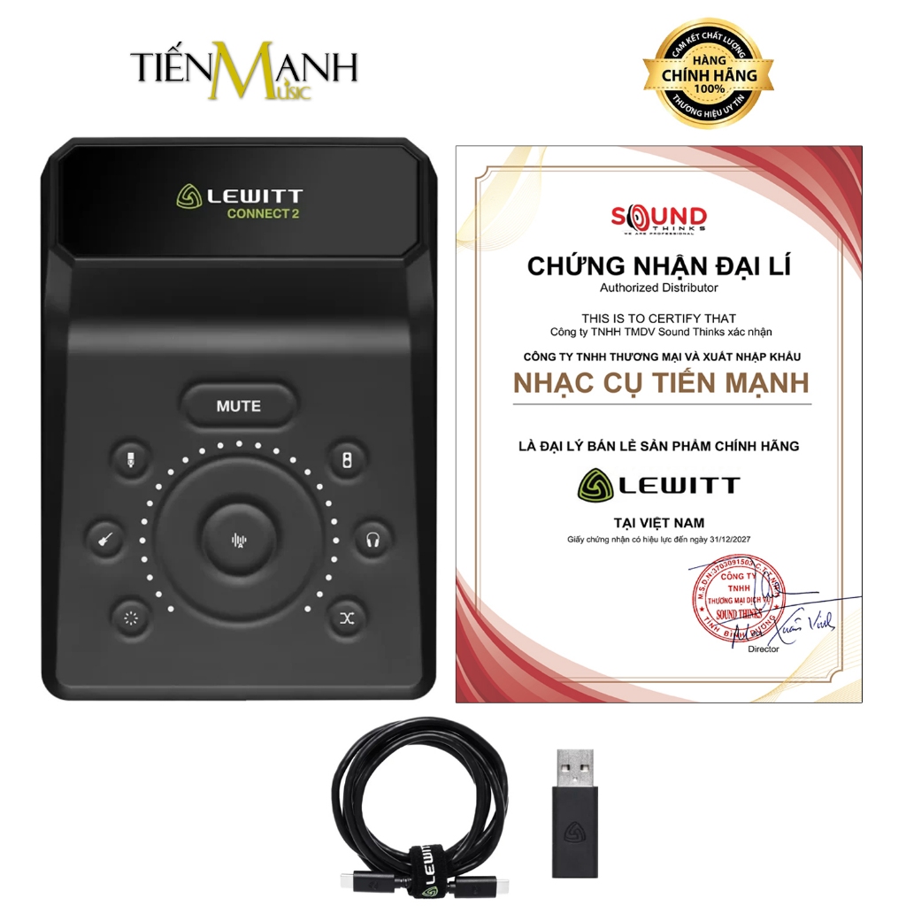 [Chính Hãng] Soundcard Lewitt Connect 2 - Bộ Thu Âm Thanh Livestream Sound Card Audio Interface