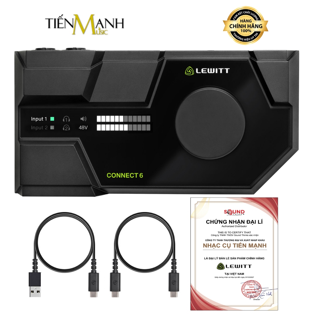 [Chính Hãng] Soundcard Lewitt Connect 6 - Bộ Thu Âm Thanh Livestream Sound Card USB-C Audio Interfac
