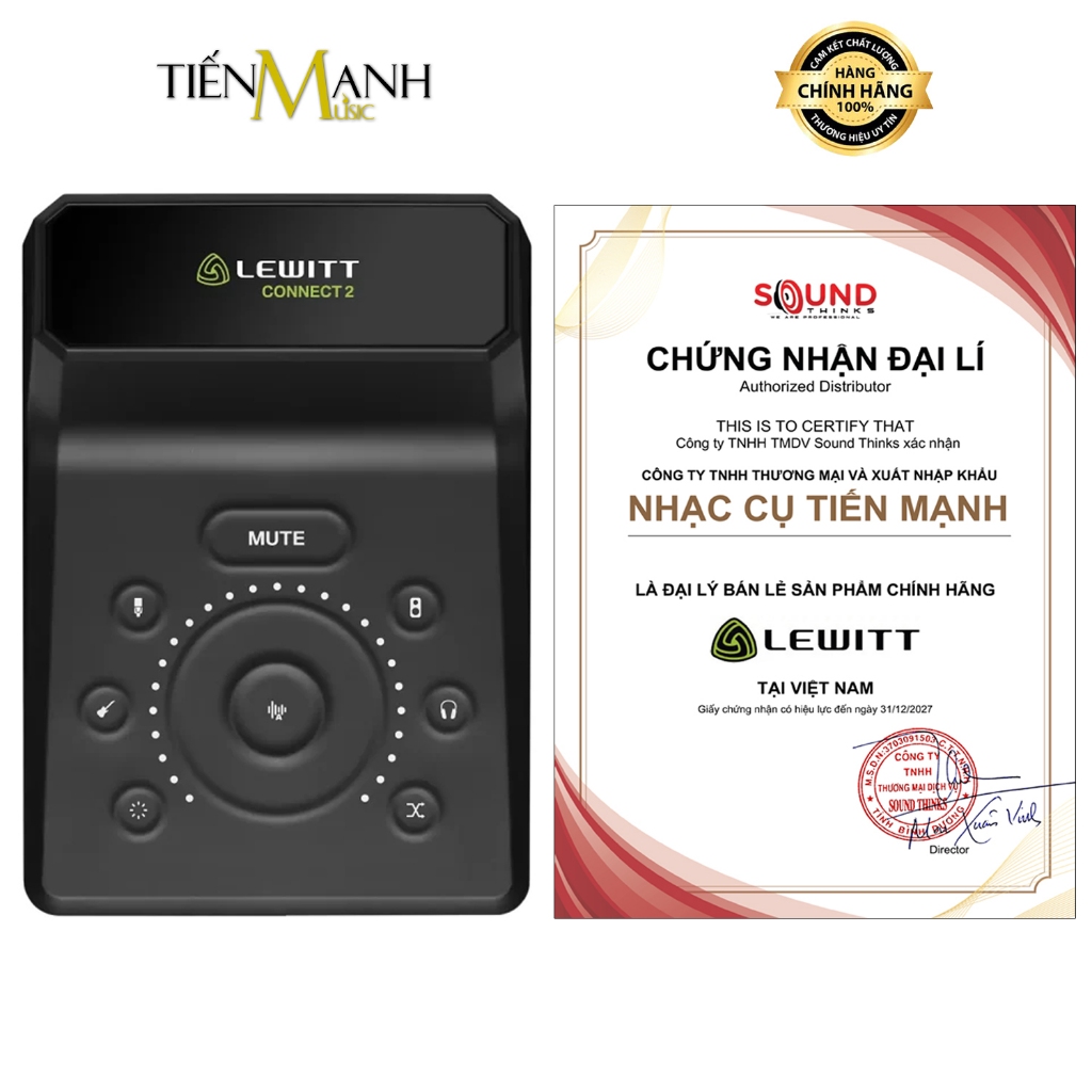 [Chính Hãng] Soundcard Lewitt Connect 2 - Bộ Thu Âm Livestream Sound Card Audio Interface