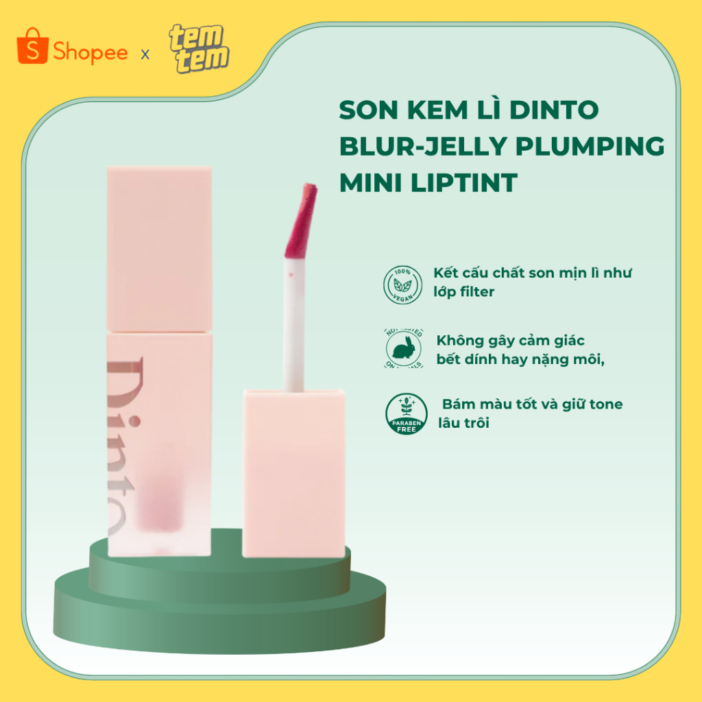 Son kem lì DINTO Blur-Jelly Plumping Mini Liptint