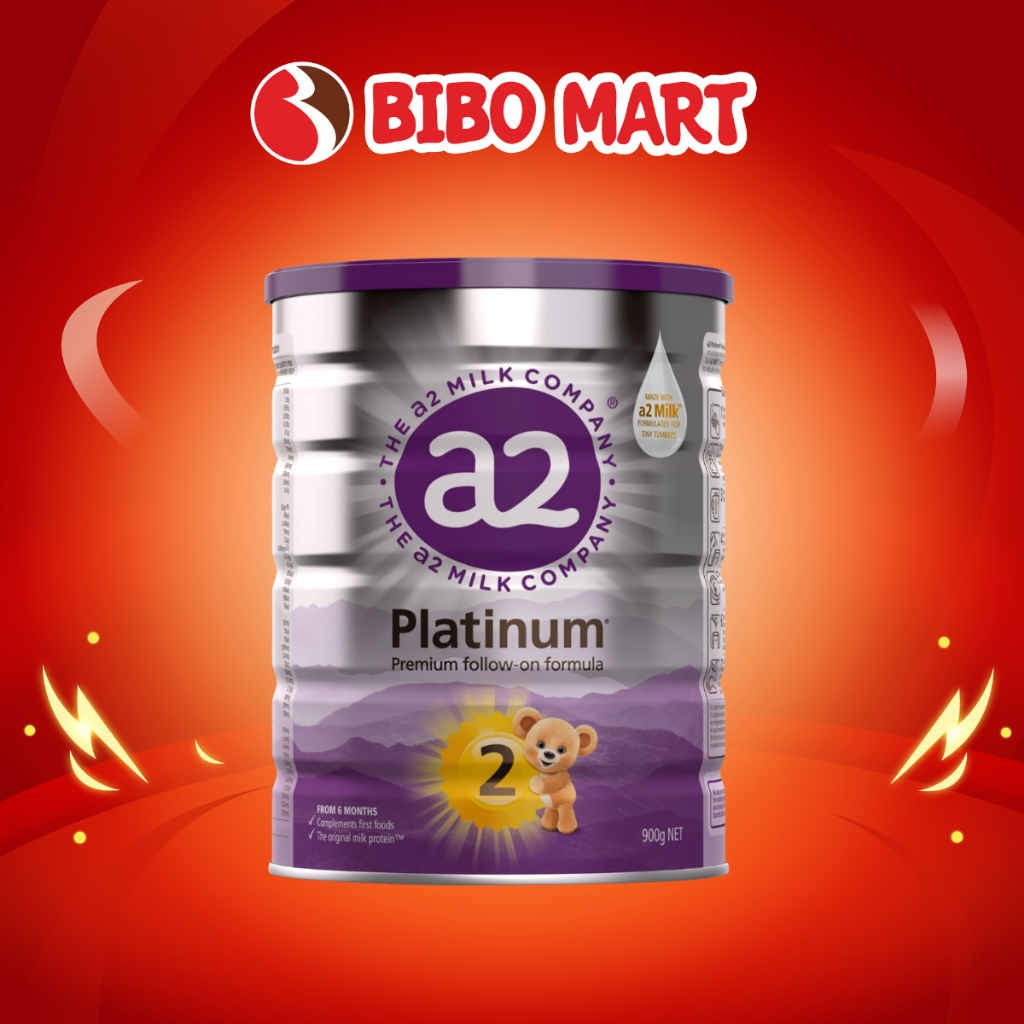 [MALL] Sữa A2 Platinum Số 2 900g Cho Bé 6 - 12 Tháng Hỗ Trợ Tiêu Hóa Và Phát Triển Toàn Diện - Bibo 