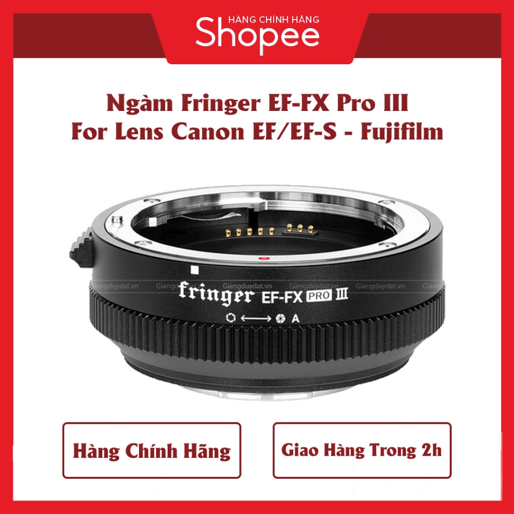 Ngàm Fringer EF-FX Pro III Dùng Cho Lens Canon EF/EF-S Trên Thân Máy Fujifilm
