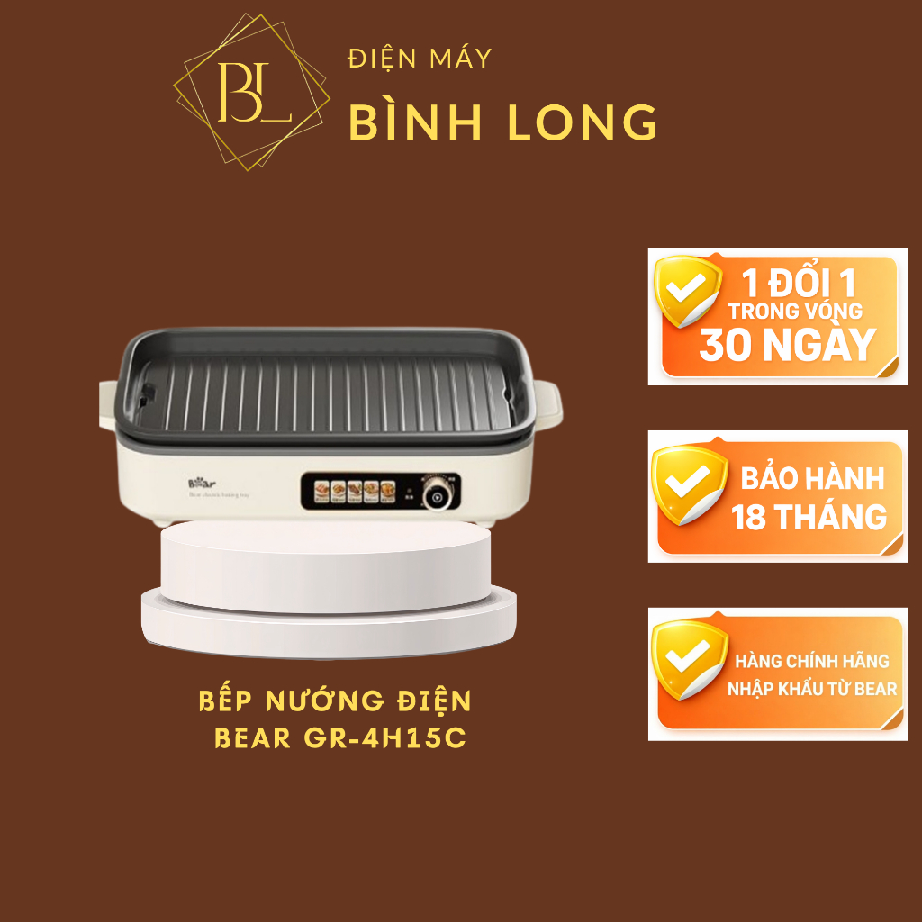 Bếp nướng điện Bear GR-4H15C (Bản Quốc Tế) - Điện Máy Bình Long