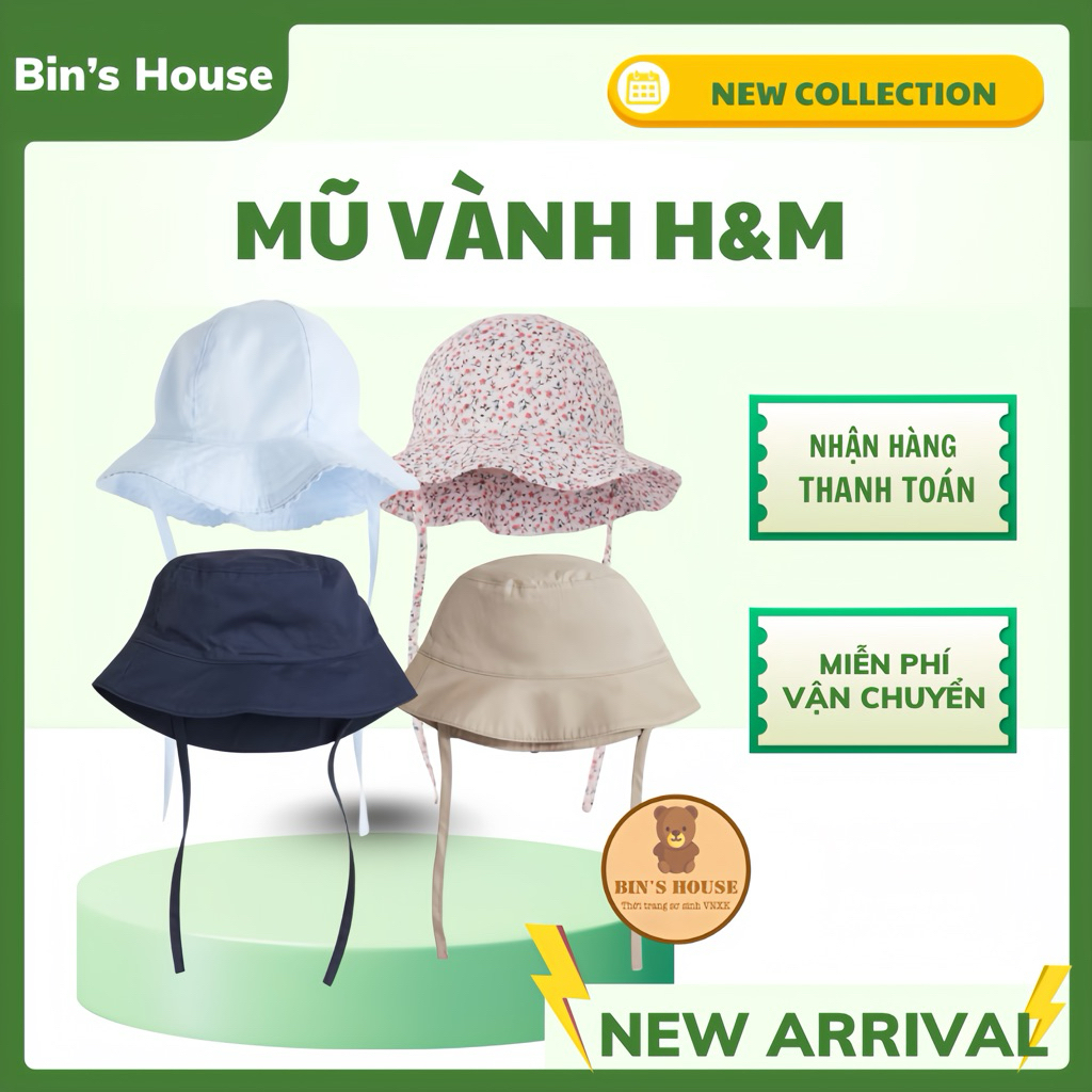 [Au.th]Mũ vành trơn H&M sz 2m-4y