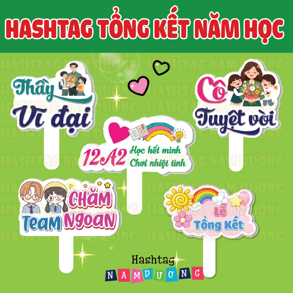 Bảng hashtag cầm tay chụp ảnh kỷ yếu, họp lớp, sinh nhật, đám cưới, sự kiện, chương trình