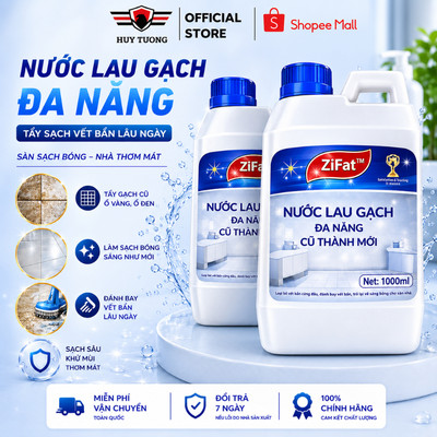 Nước lau gạch lau nền xi măng HUY TUONG 1000ml đa năng cao cấp, tẩy nền gạch đa năng