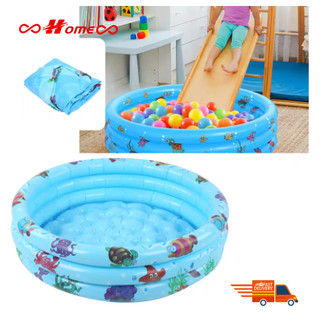 Bể bơi cho bé hình tròn 3 tầng (Chọn nhiều cỡ) loại hồ phao bơm hơi gấp gọn chơi trong nhà