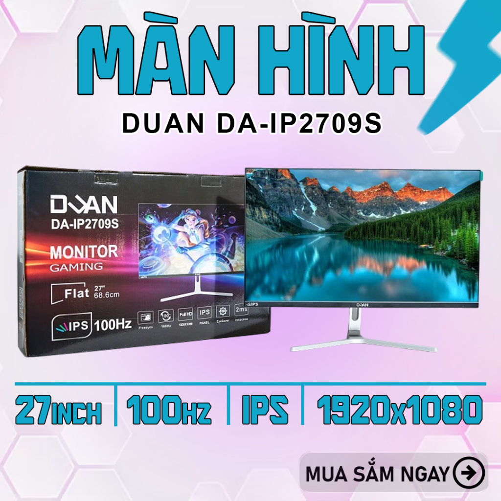 Màn Hình Gaming DUAN DT-IP2709S 27 Inch IPS 100Hz Full HD Màn Hình Máy Tính Full Viền Siêu Mỏng Chín