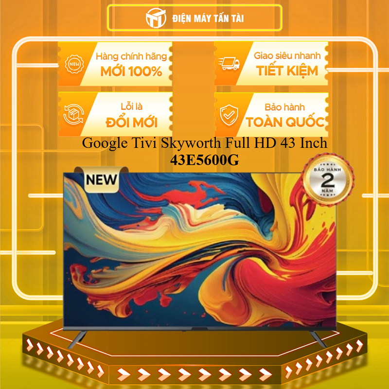 (TOÀN QUỐC) - 43E5600G - Google Tivi Skyworth Full HD 43 Inch 43E5600G