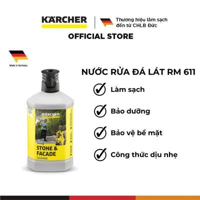 [Sản xuất Đức] Chất tẩy rửa Karcher RM 611 - Dùng cho vật liệu đá lát sân vườn 3 trong 1 - Dung tích 1 lít