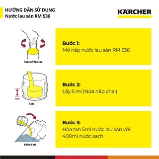 [Sản xuất Đức] Nước lau sàn Karcher RM 536 - Dùng cho máy lau sàn FCV - Dung tích 500 ml