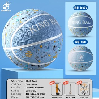 Bóng rổ size số 5 6 7 da cao su chính hãng king ball banh bóng rổ trẻ em học sinh nam nữ giá rẻ