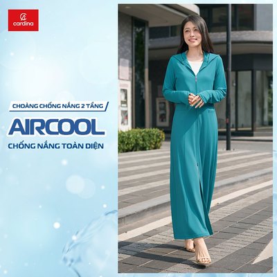Áo Choàng Chống Nắng Nữ 𝐂𝐀𝐑𝐃𝐈𝐍𝐀 2 Tầng Chất Liệu Aircool Nhật Cao Cấp Chống Tia UV 3BC01