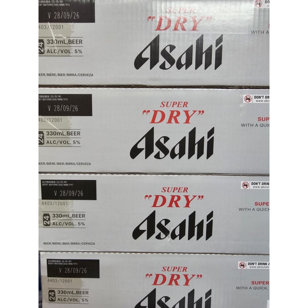Bia Asahi Dry 350ml thùng 24 lon