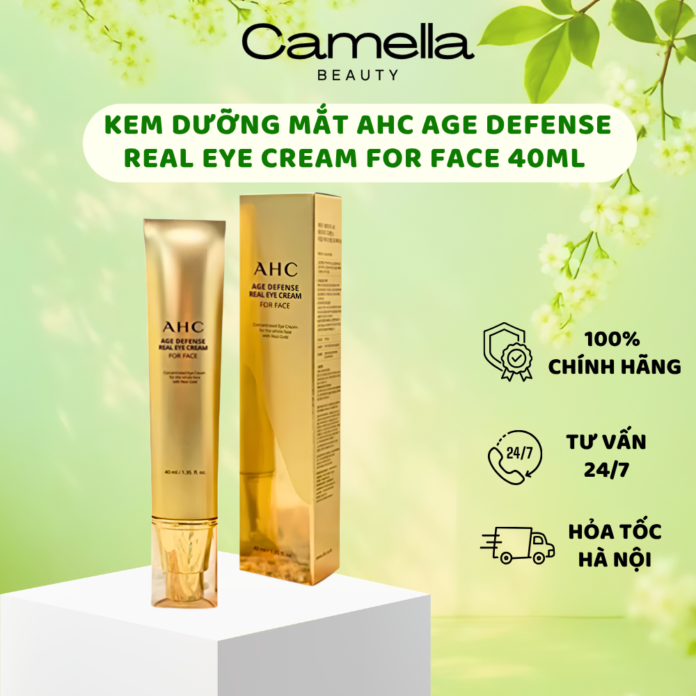 Kem Dưỡng Mắt AHC Age Defense Real Eye Cream For Face 40ml Giảm Quầng Thâm - Camella Beauty