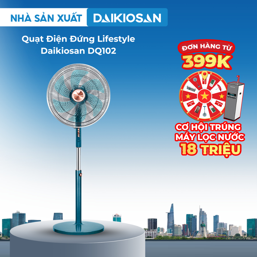 Quạt Điện Daikiosan DQ102 Cánh Quạt 18 inch - Hàng chính hãng