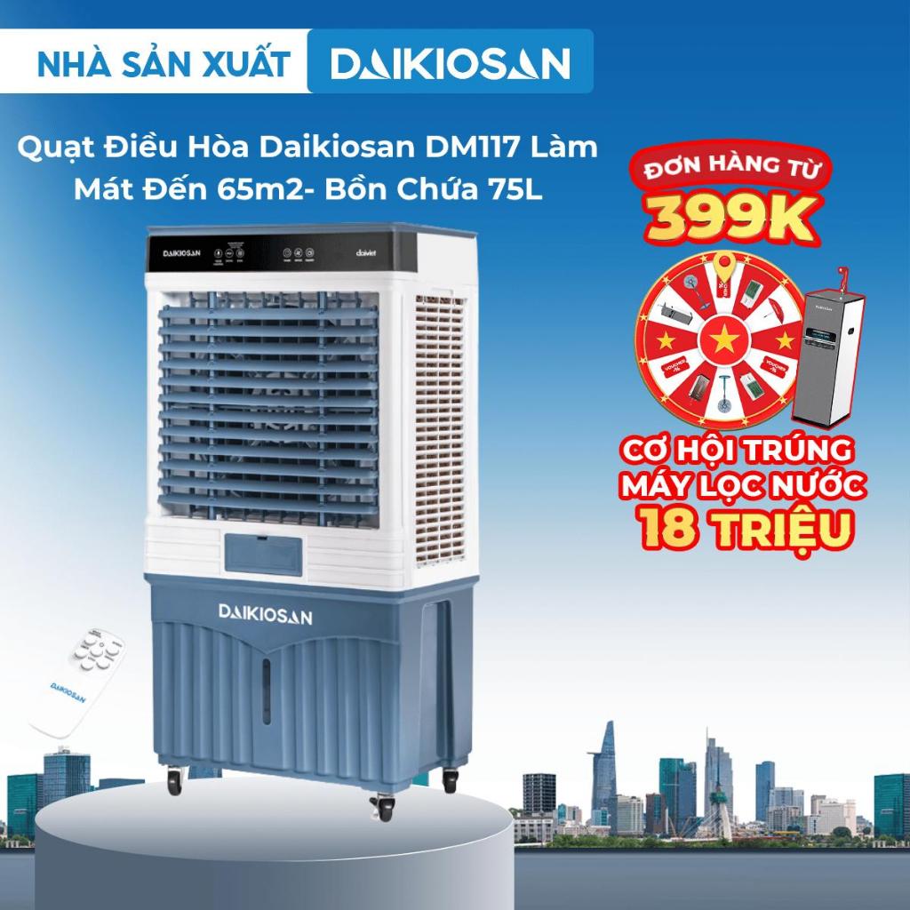Quạt Điều Hòa Daikiosan DM117 Chế Độ AI Giọng Nói Diện Tích Làm Mát Lên Đến 65m2 Có Đá Khô